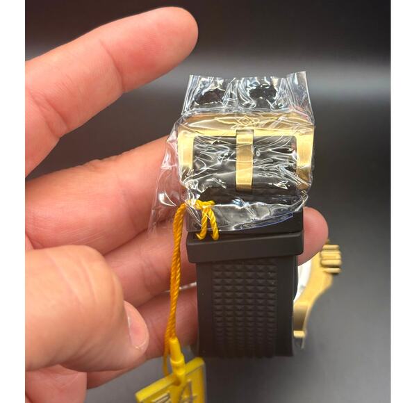 Invicta Aviator 49650 Mens Gold Tone Stainless Steel Blue Dial Watch NIBWT - Picture 16 of 17